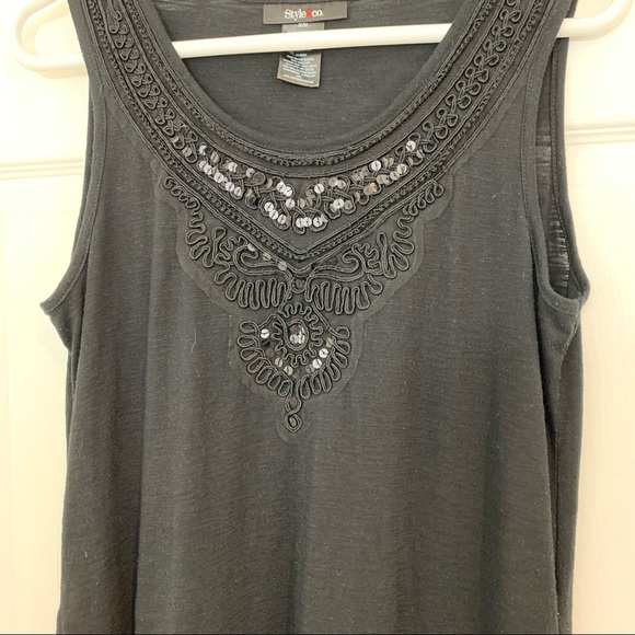 Embroidery & sequins Unique Black Tunic Size Medium - Picture 7 of 14